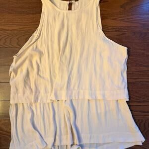 Women’s Free People Boho Flowy Cream Top Size Medium NWOT